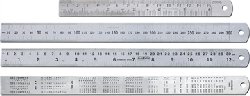 Stållineal 1000 mm - mm & tommer